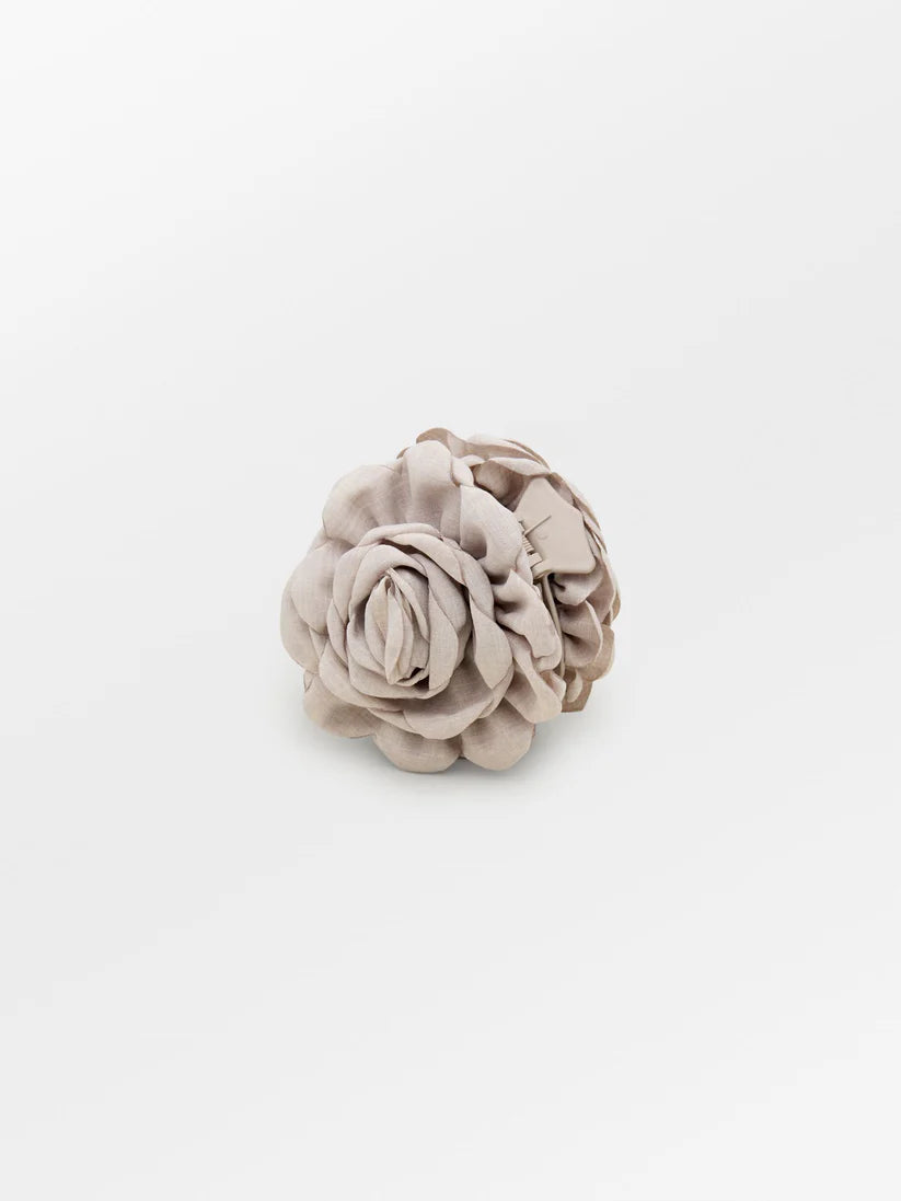 Beck Søndergaard Peromia Flower Hair Claw - Light Grey Melange