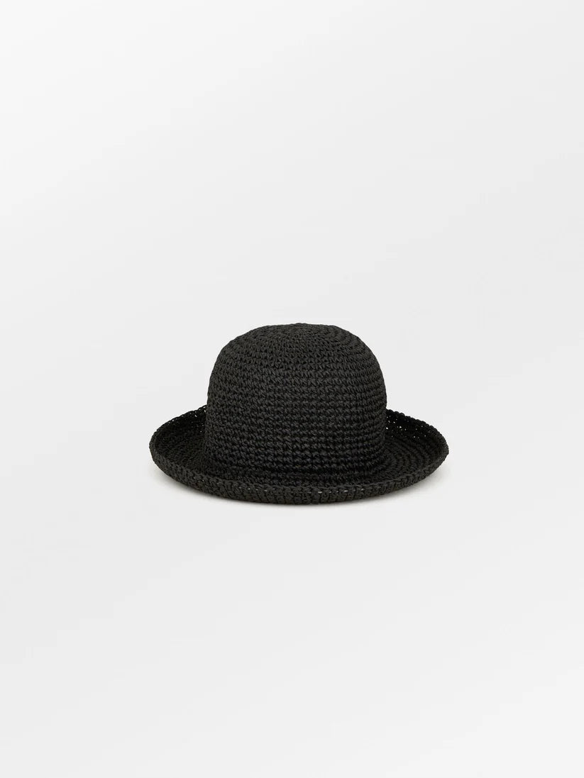 Becksøndergaard Solid Saverina Straw Hat - Black