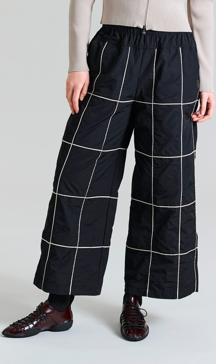 Bitte Kai Rand Fukkura Poplin Pants - Black/Ivory Biesse