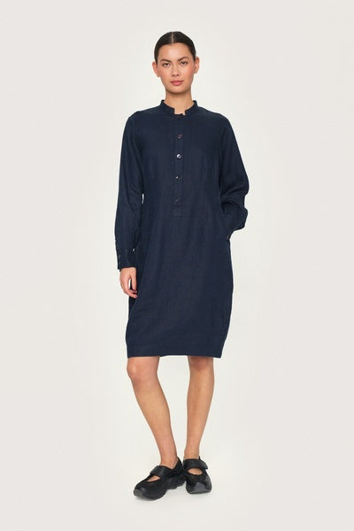 Bitte Kai Rand Lazy Linen Dress - Dark Midnight