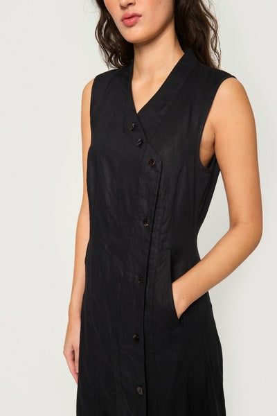 Bitte Kai Rand Airy Linen Dress - Black