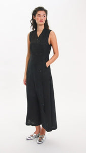 Bitte Kai Rand Airy Linen Dress - Black