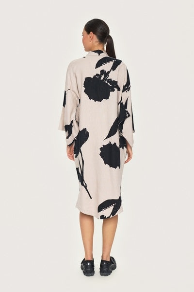 Bitte Kai Rand Shadow Blossom Dress - Light Sand/ Black