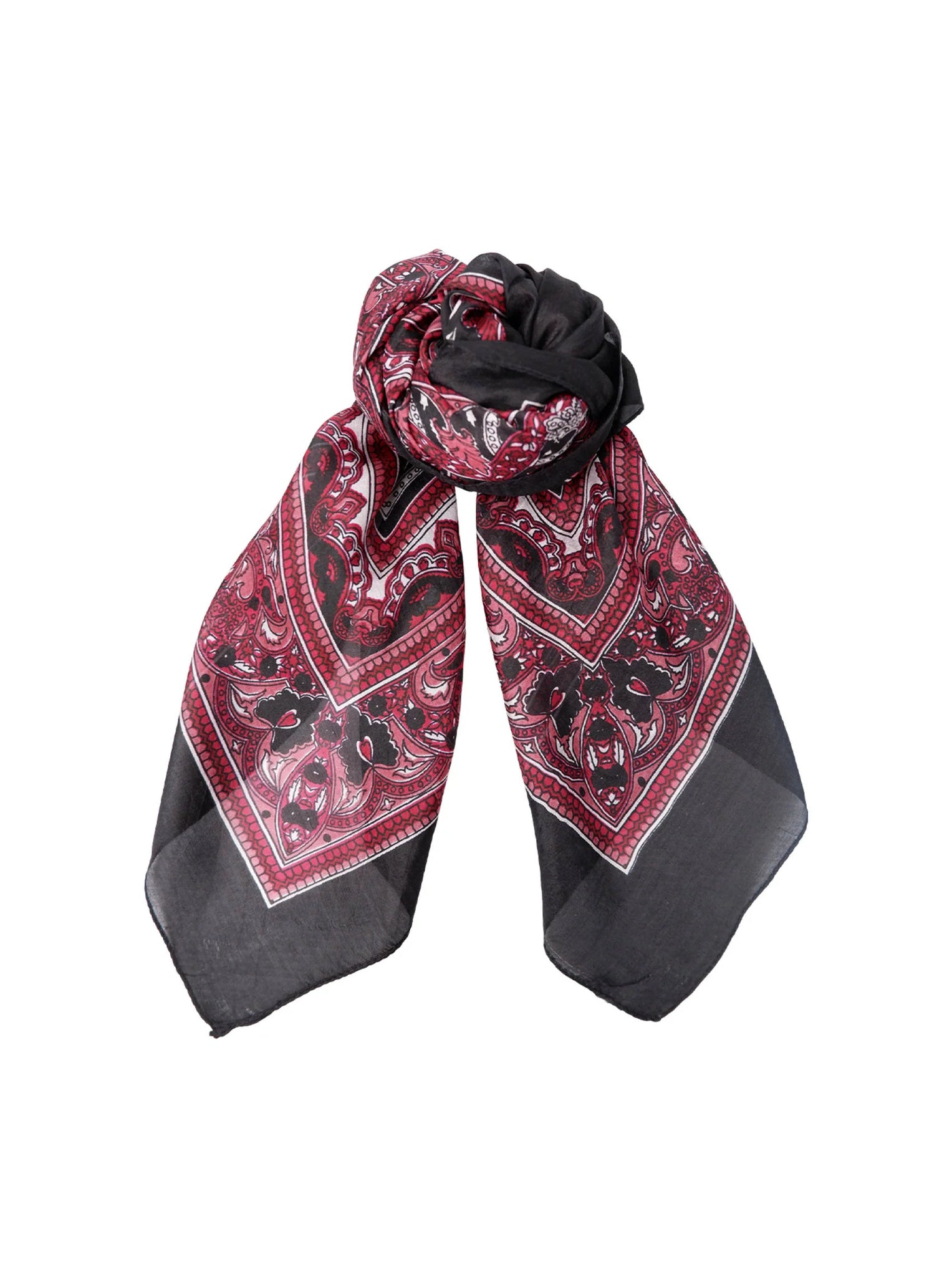Black Colour BCArianna Silk Scarf - Black