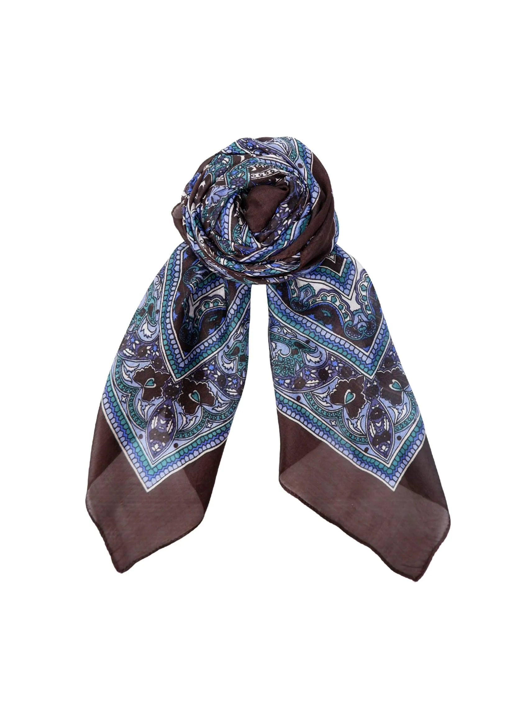 Black Colour BCArianna Silk Scarf - Mocca