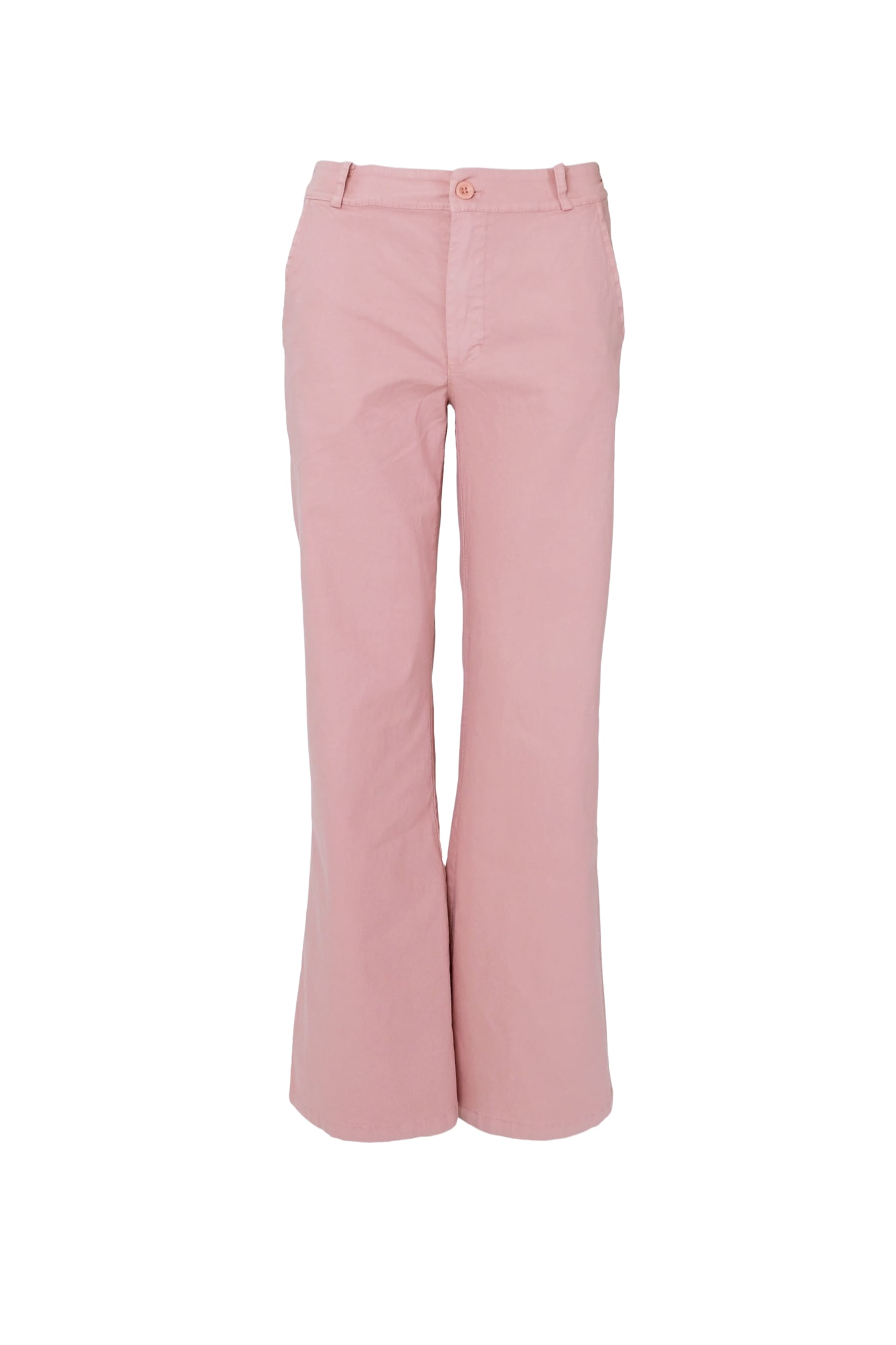Black Colour BCBox Canvas Stretch Pant - Rose