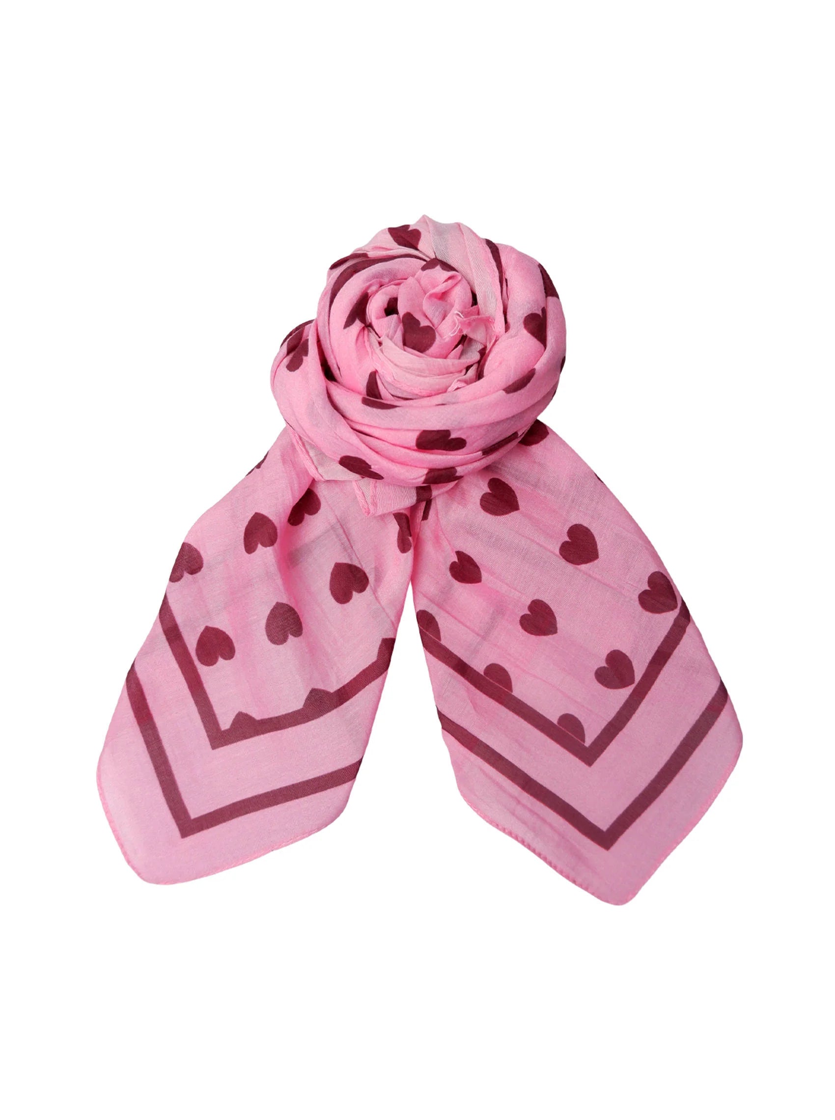Black Colour BCClaudia Love Mini Scarves - Rose