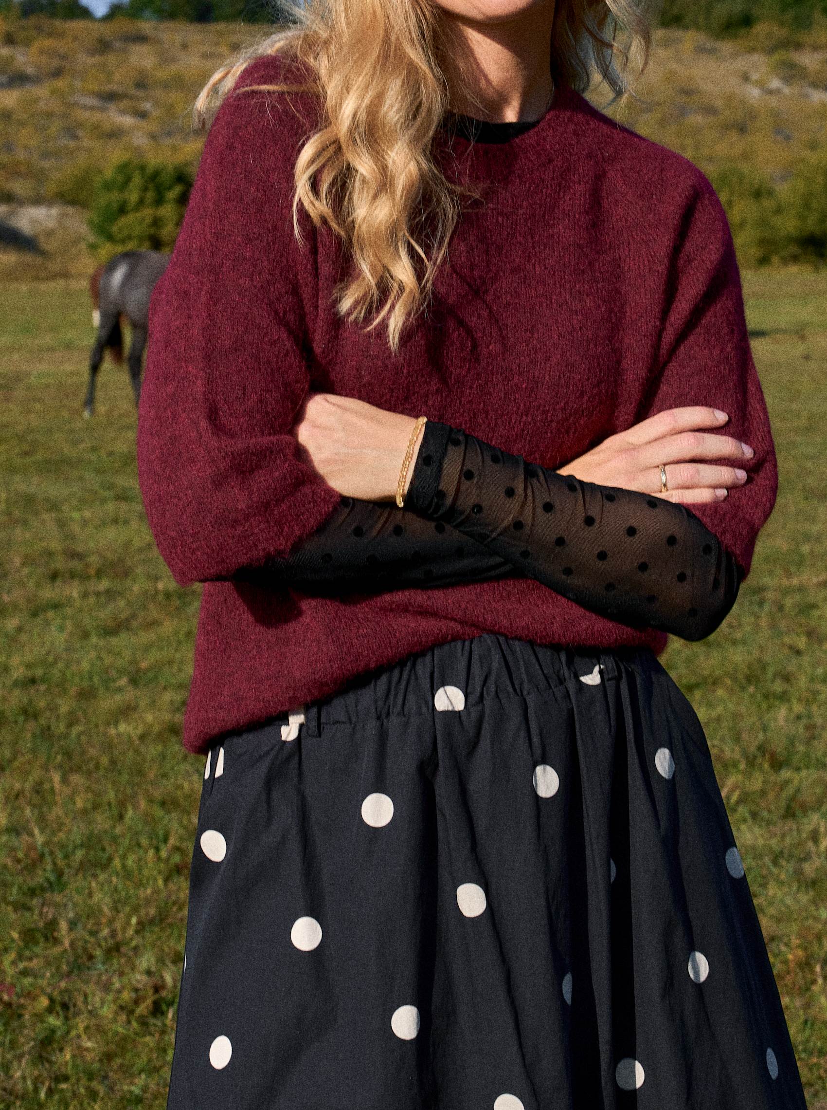 Black Colour BCDell Knit Jumper - Wine