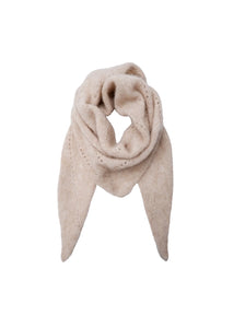 Black Colour BCDell Knitted Mini Scarf - Natural