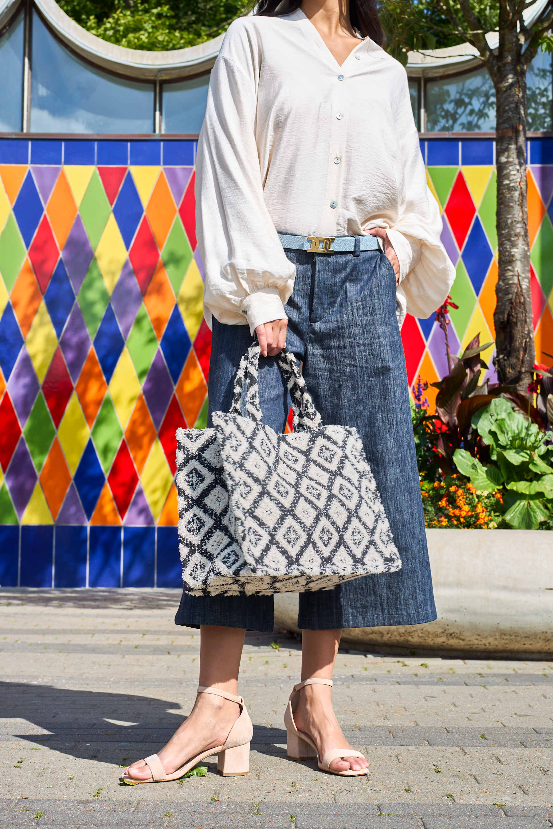 Black Colour BCDex Boucle Bag - Argyle Black