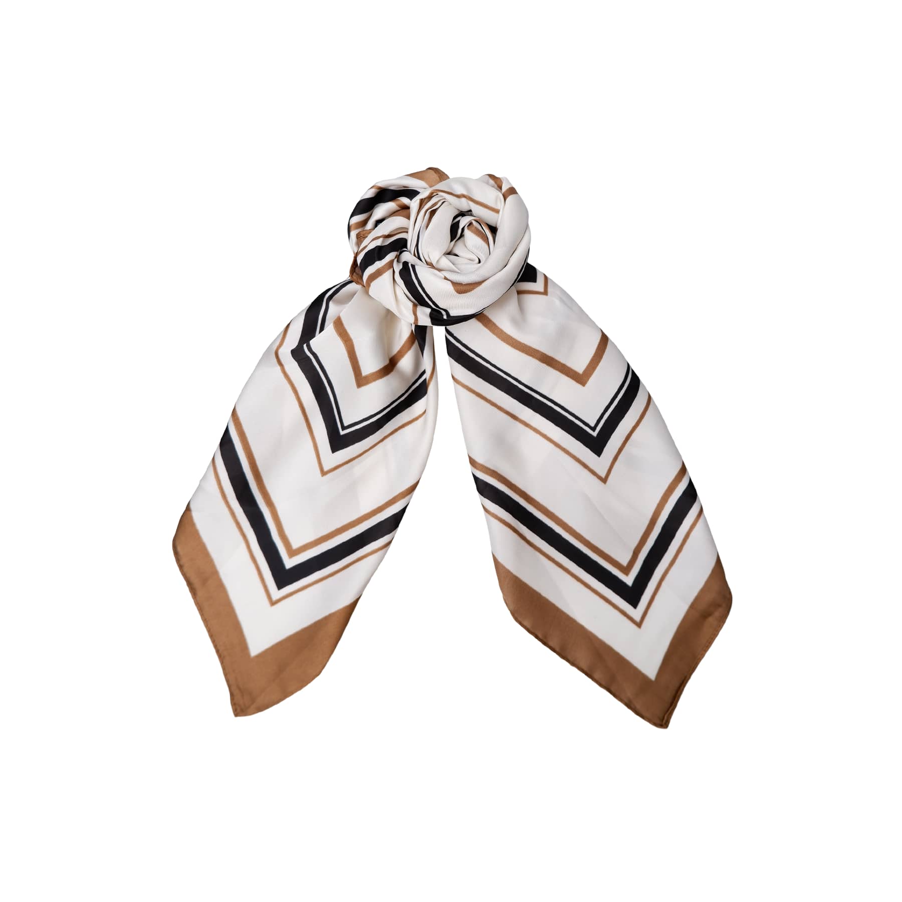 Black Colour BCFelicity Mini Scarves - Lt Brown