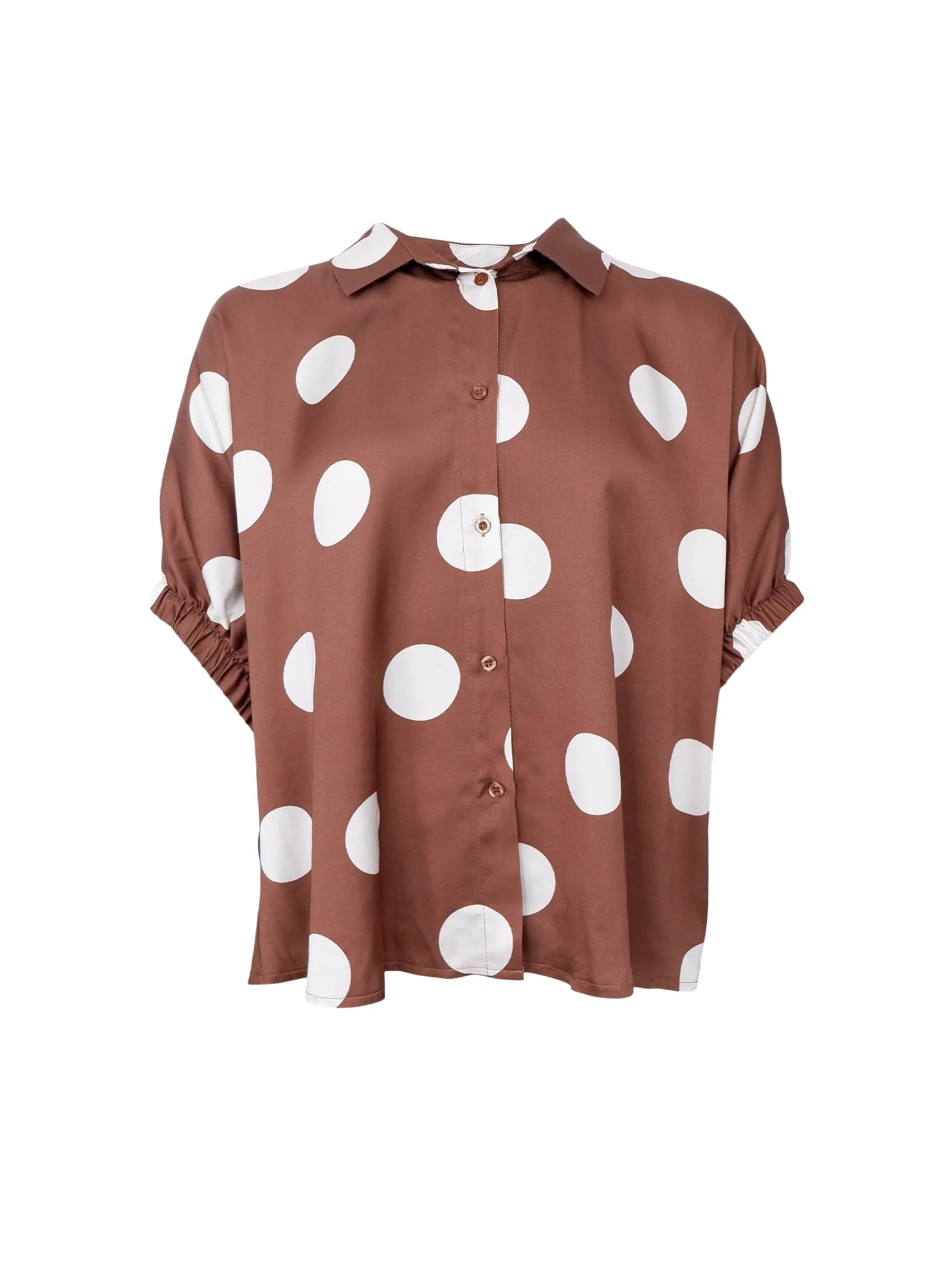 Black Colour BCMabel Shirt Blouse - Mocca Dot