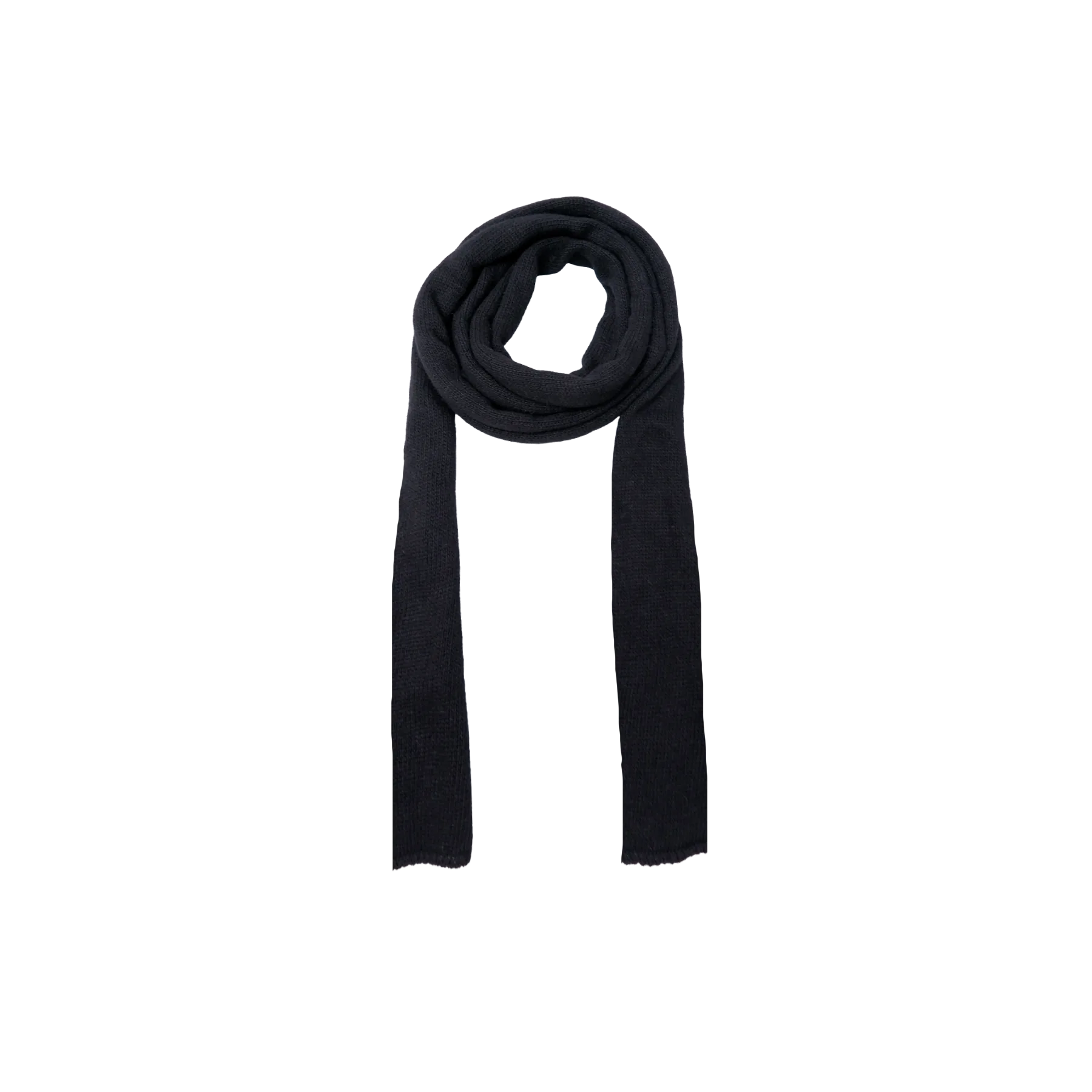 Black Colour BCSlim Long Knit Scarf - Black