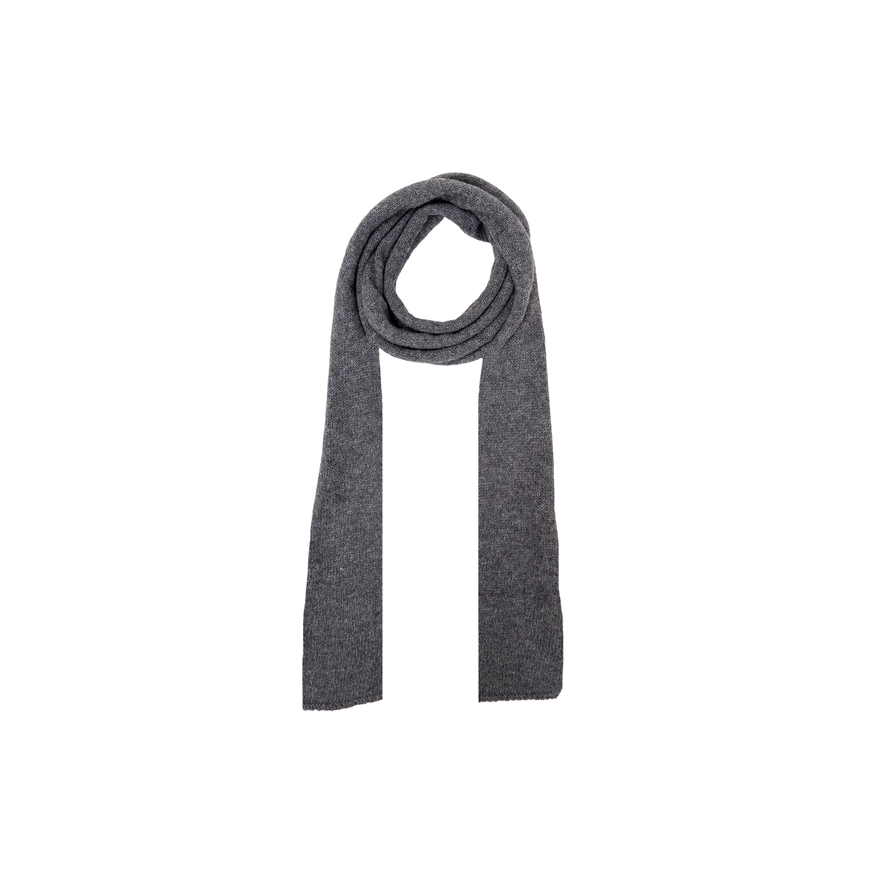 Black Colour BCSlim Long Knit Scarf - Dark Grey