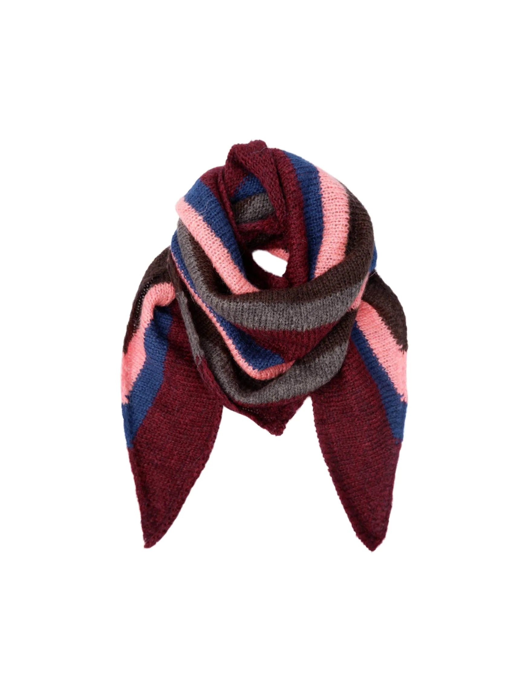 Black Colour BCSisse Triangle Scarf - Wine