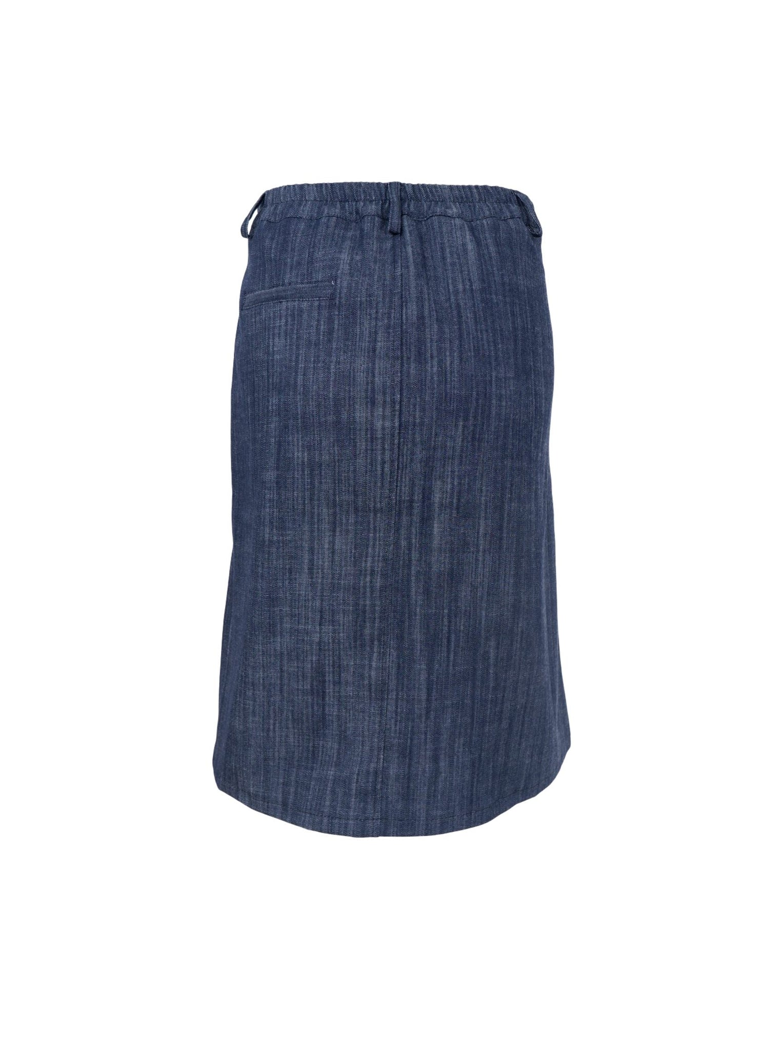 Black Colour BCBox Midi Skirt - Navy Denim
