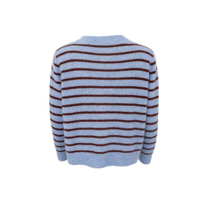 Black Colour BCDell Striped Knit Cardigan - Blue