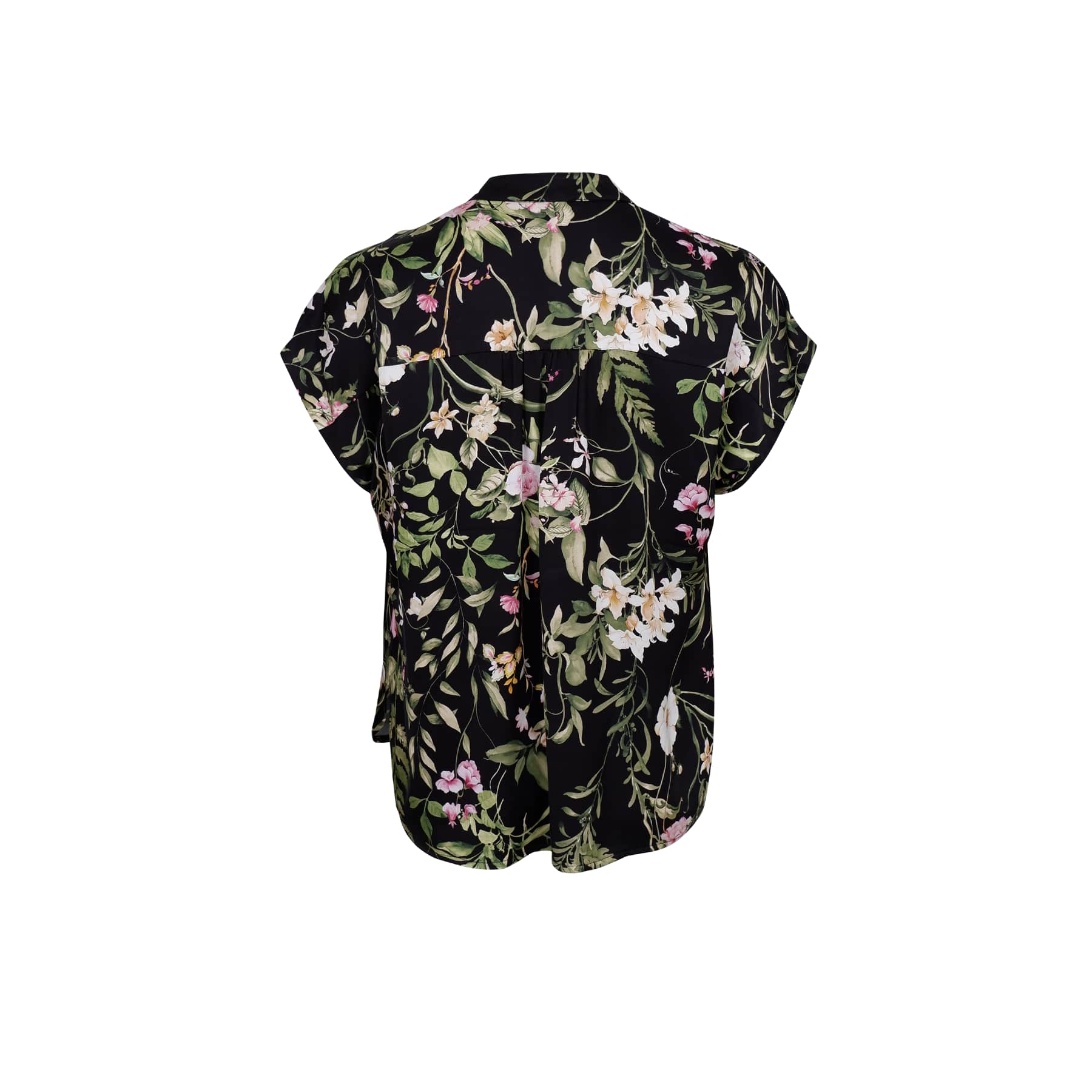 Black Colour BCZennia Blouse - Black Flower