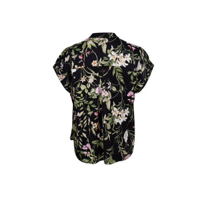 Black Colour BCZennia Blouse - Black Flower