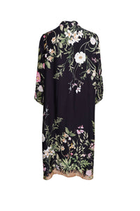 Black Colour BCZennia Flower Dress - Black Flower