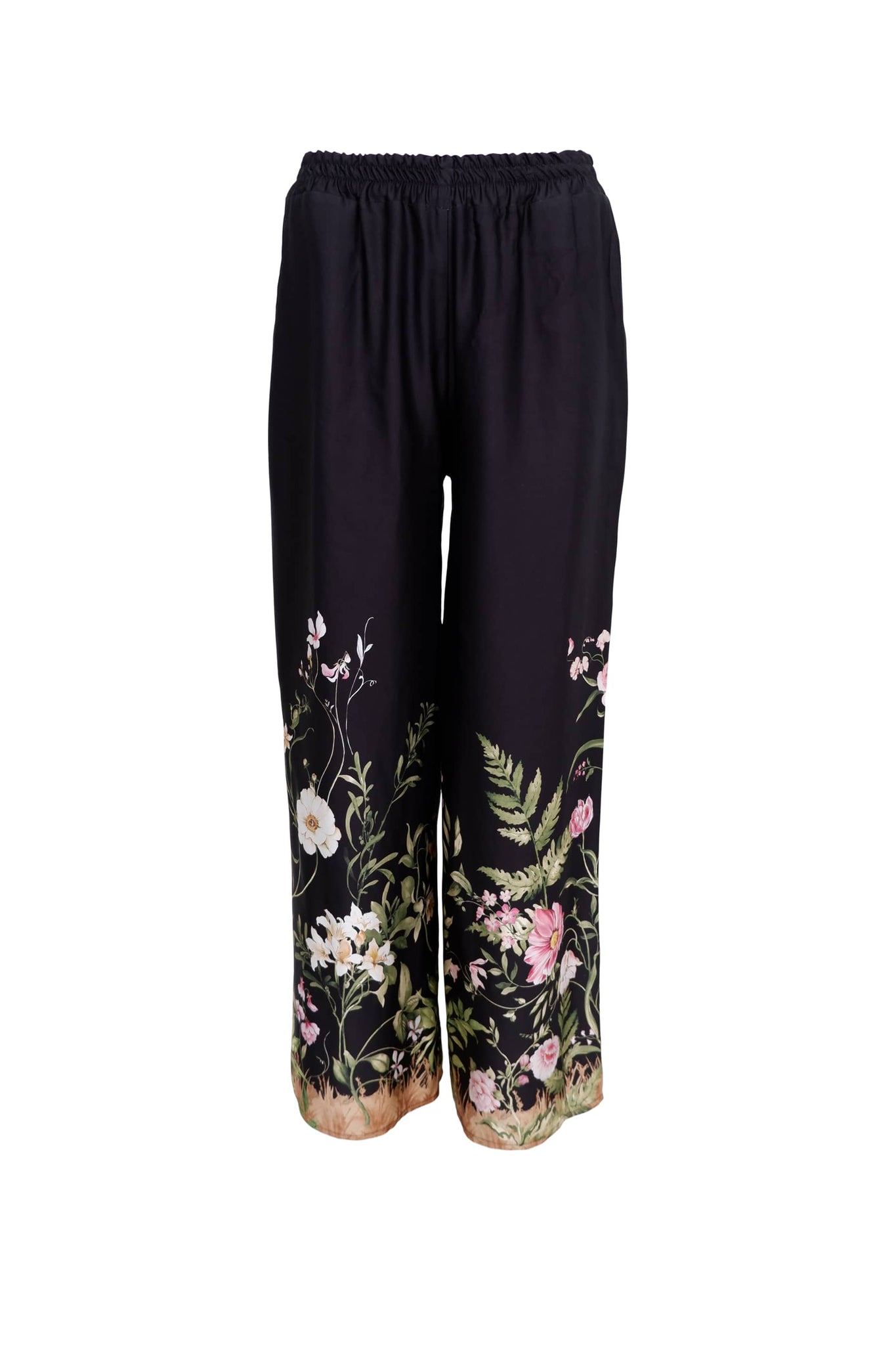 Black Colour BCZennia Pant - Black Flower