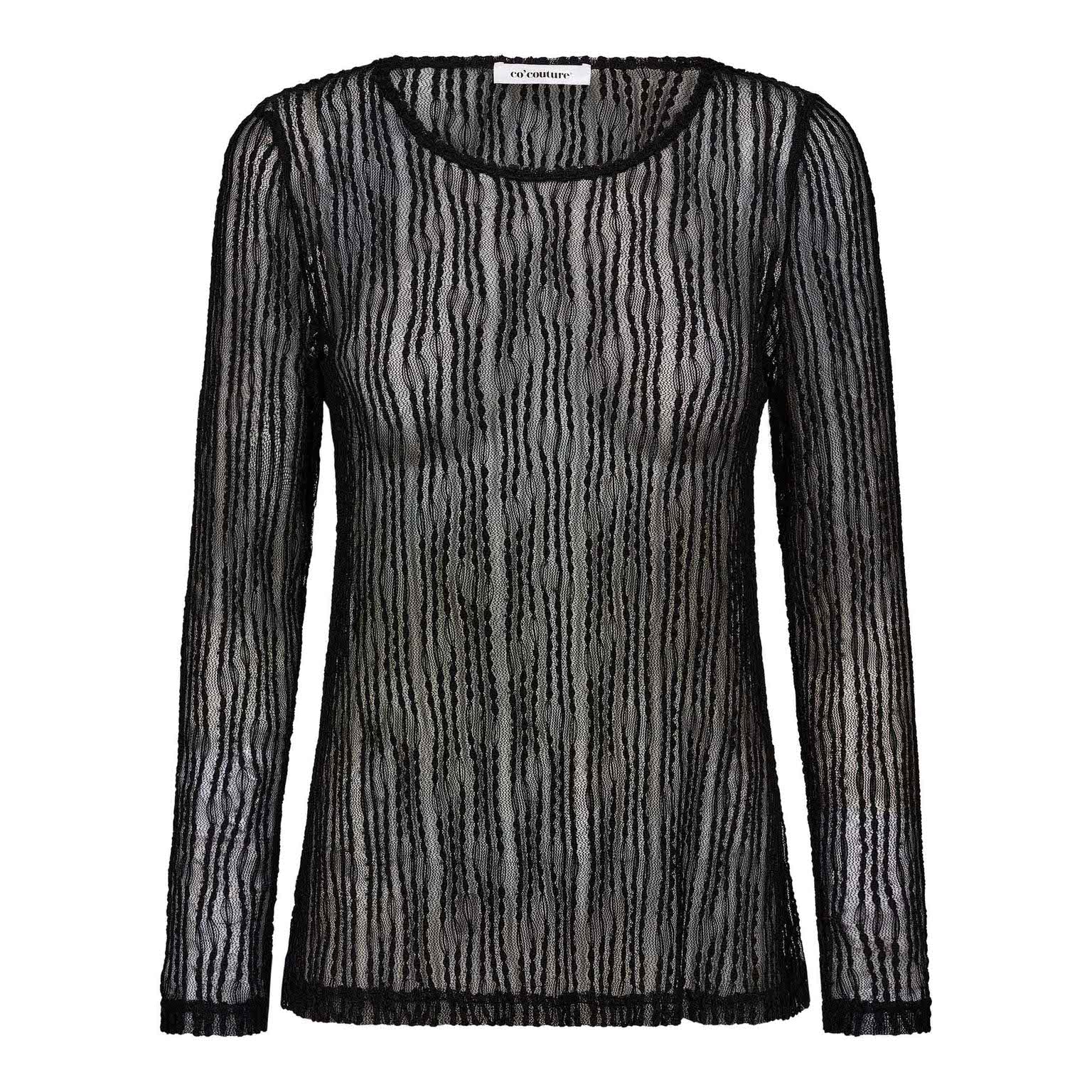 Co´Couture BarbCC O-Neck Blouse - Black