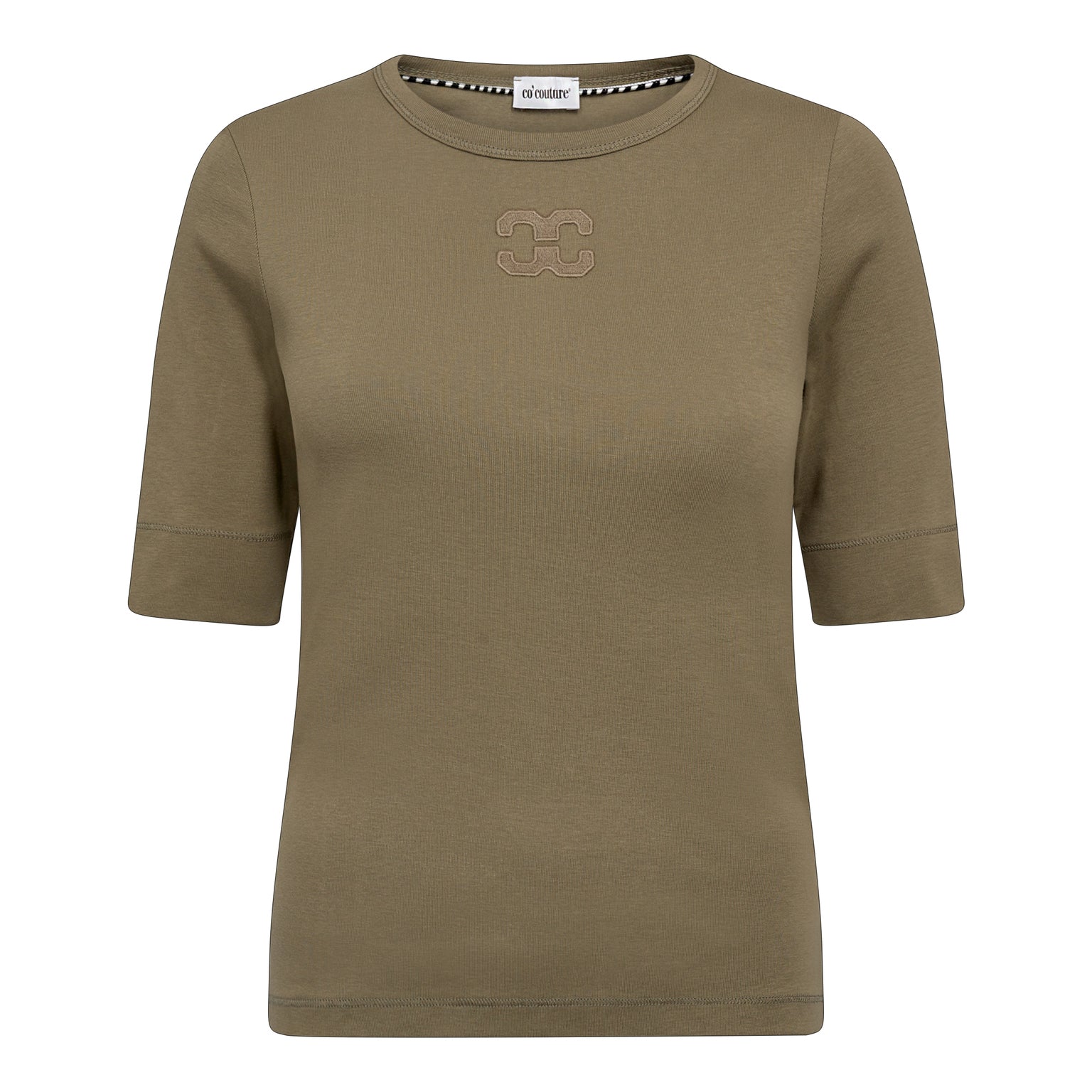 Co´Couture GrannyCC Embroidery SS Tee - Army