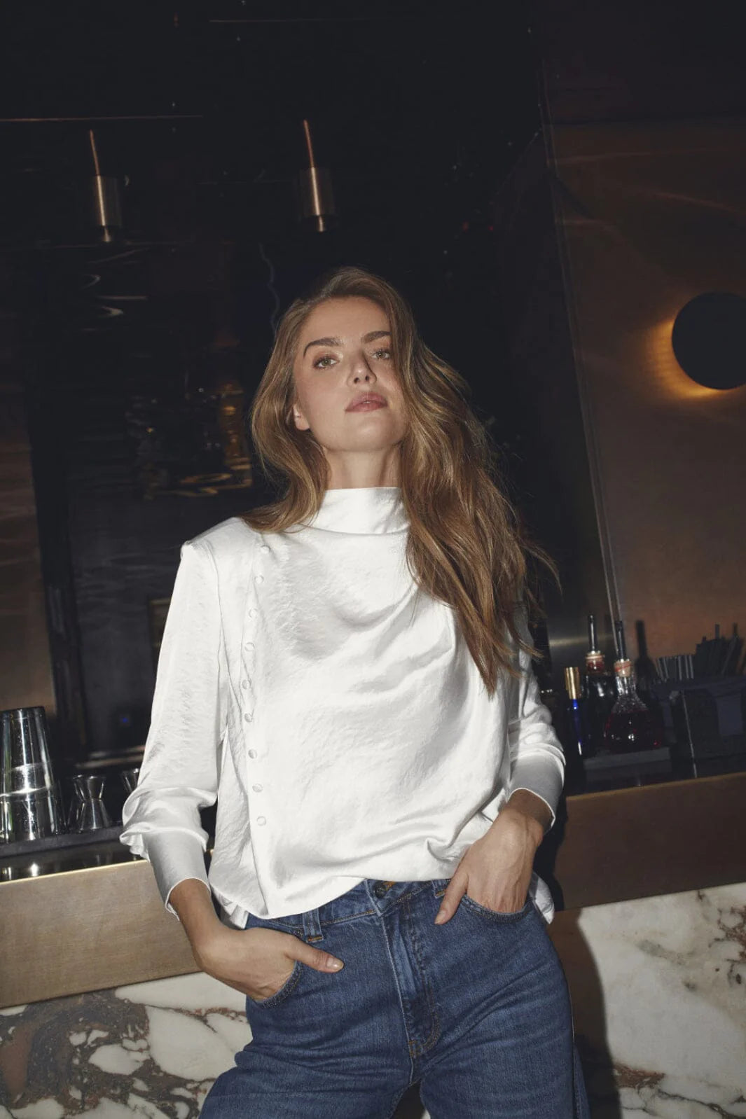 Co´Couture HelenCC Button Blouse - White