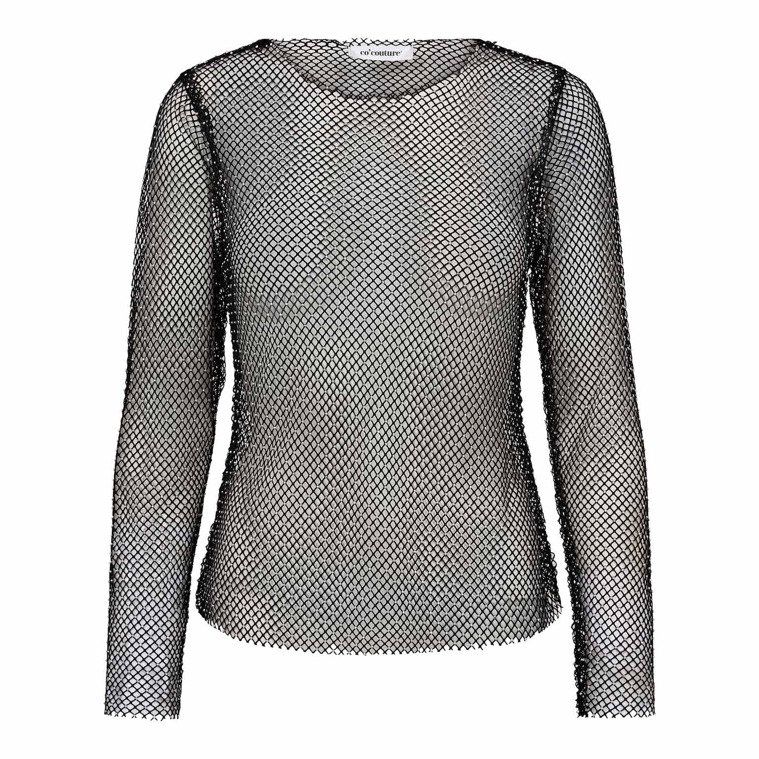 Co´Couture KrystalCC Net Blouse - Black