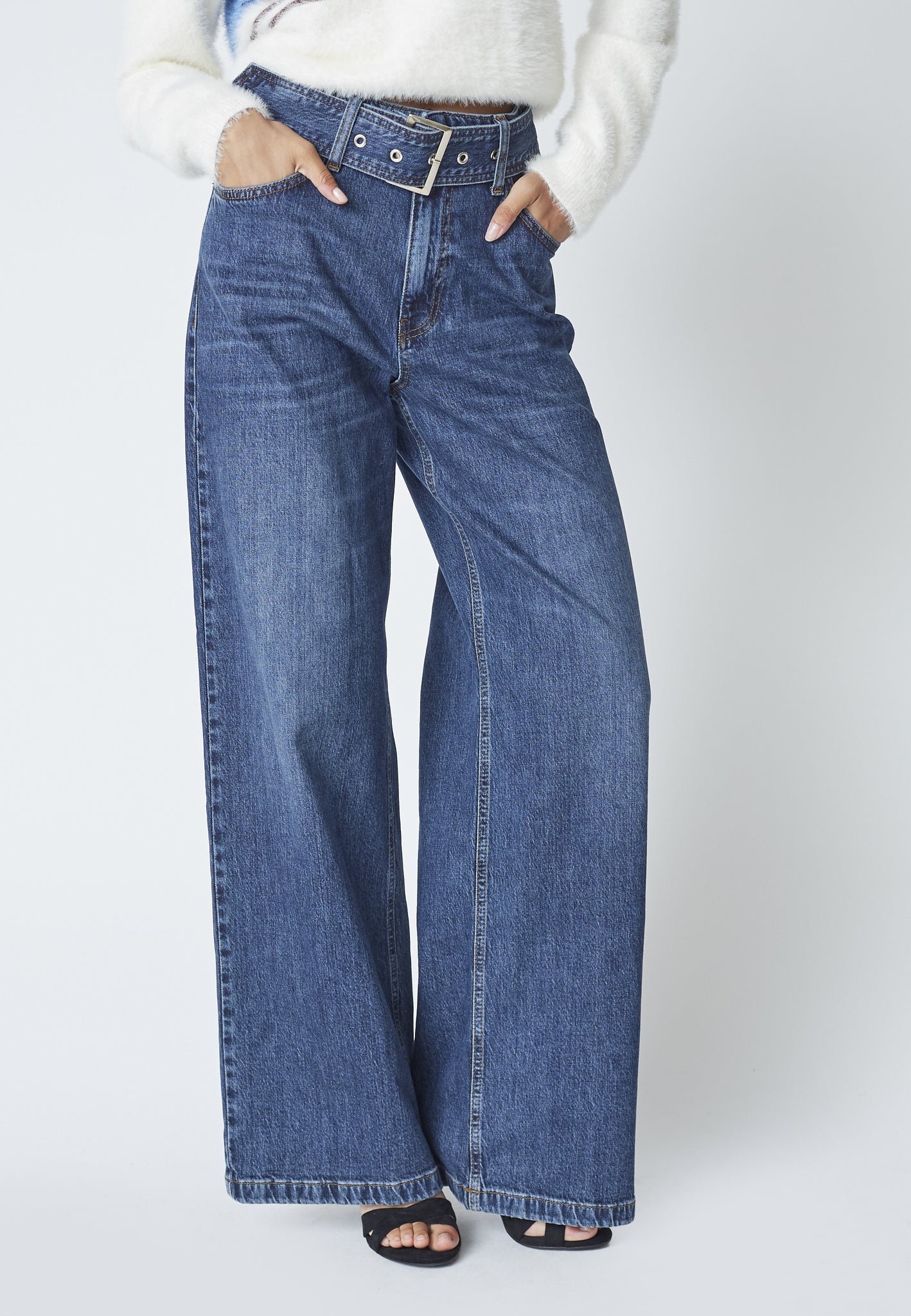 Co´Couture RumiCC Belt Jeans - Dark Denim