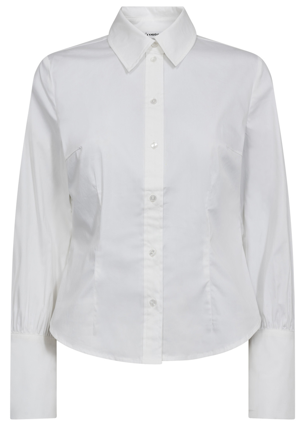Co´Couture SannaCC Pearl Cuff Shirt - White