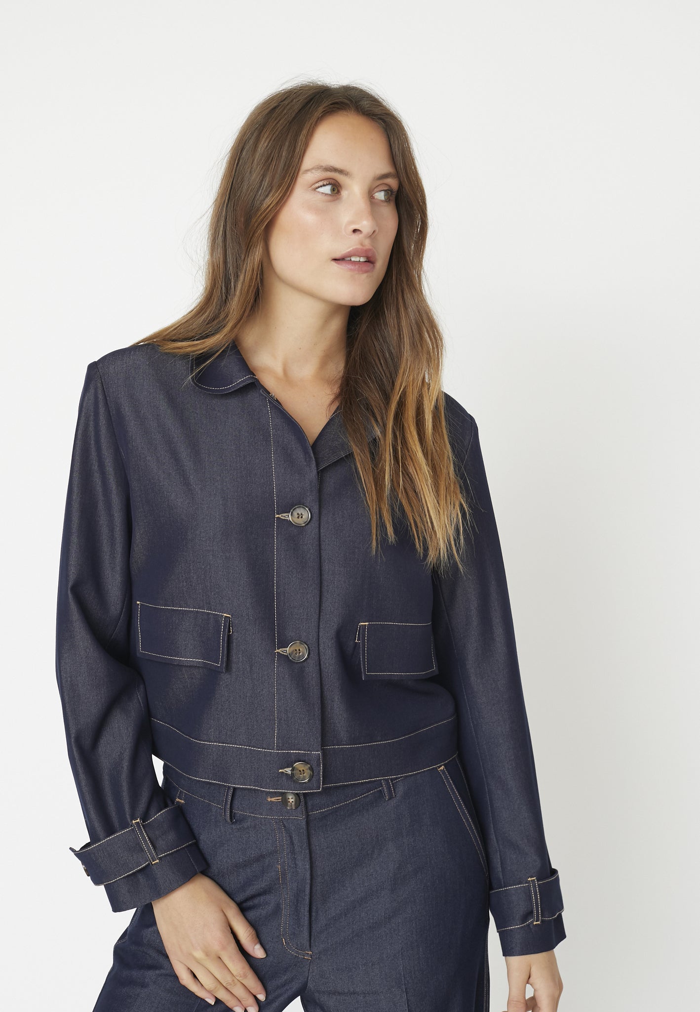 Co´Couture TerryCC Denim Jacket - Dark Denim