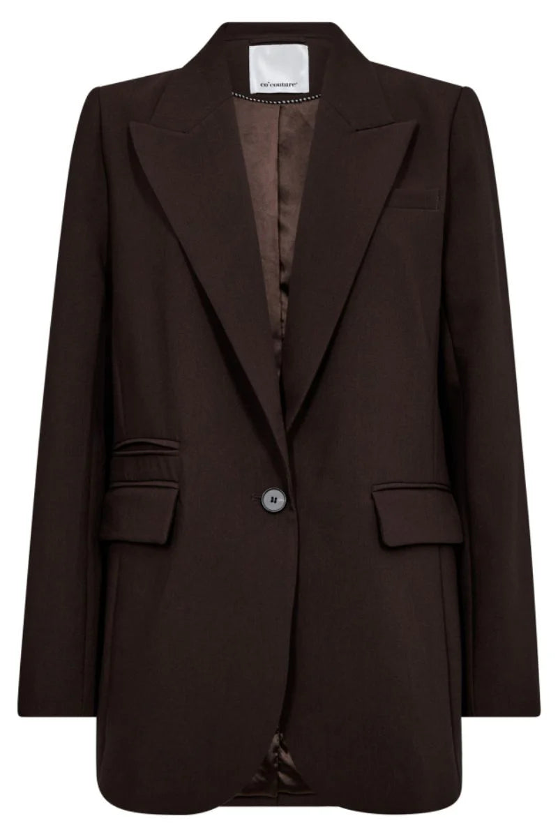 Co´Couture VolaCC Single Oversize Blazer - Dark Brown