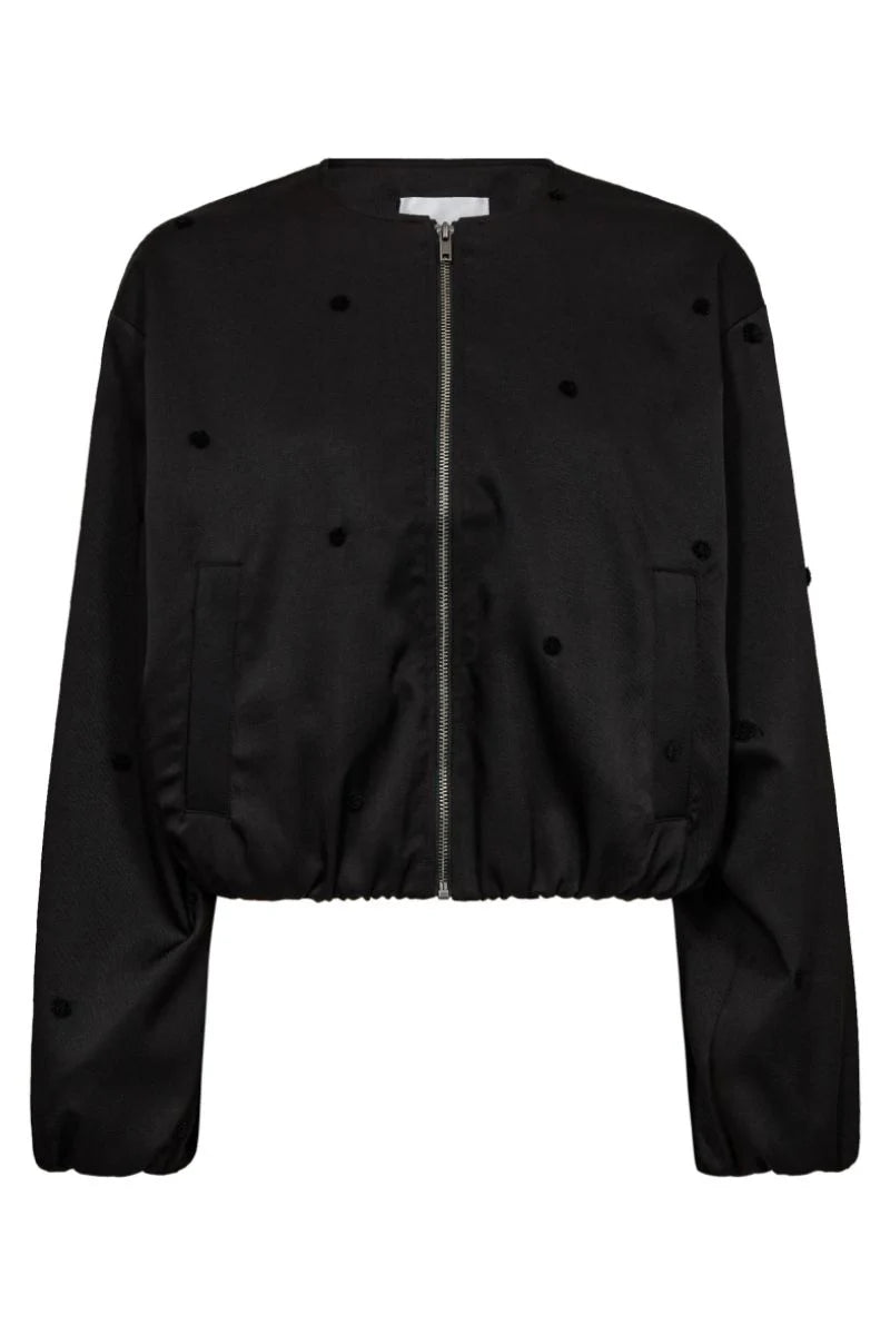 Co´Couture Clover Dot Balloon Jacket - Black