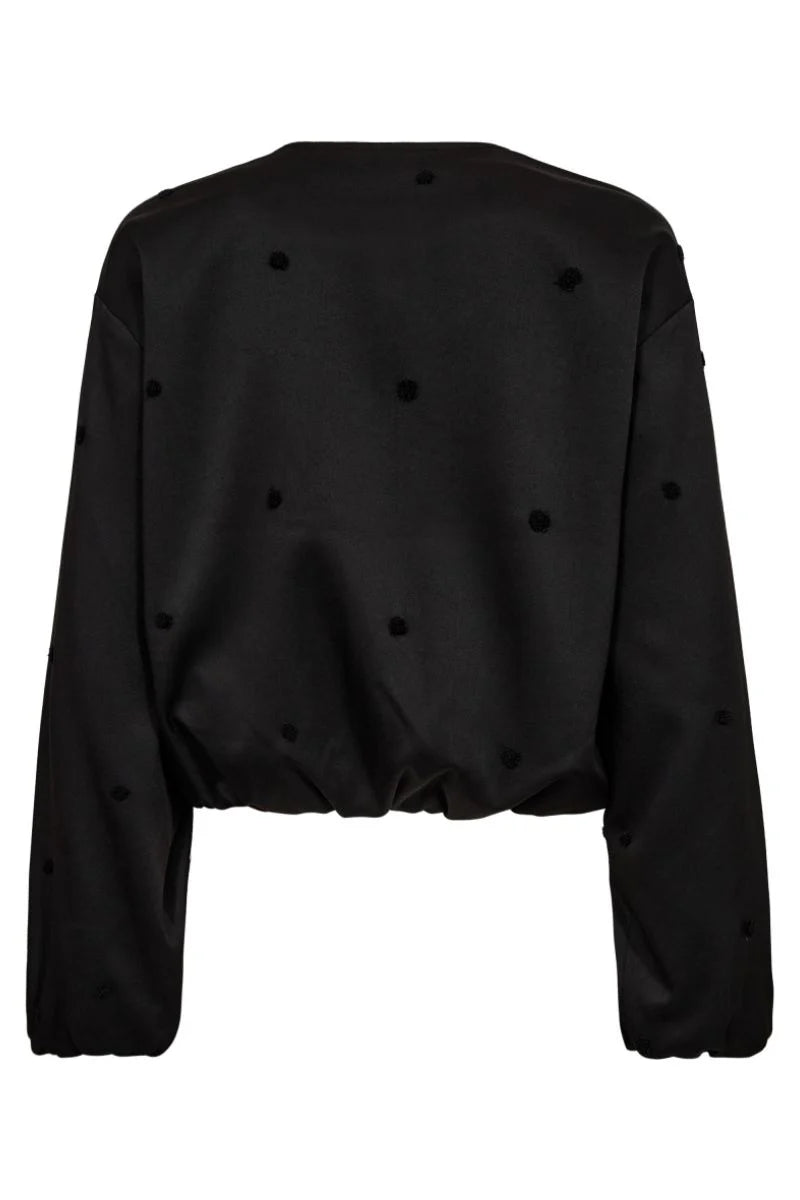 Co´Couture Clover Dot Balloon Jacket - Black
