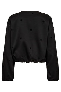 Co´Couture Clover Dot Balloon Jacket - Black