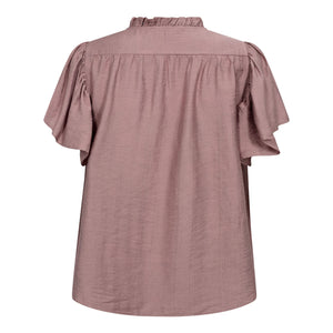 Co´Couture HeraCC SS Frill Top - Old Rose
