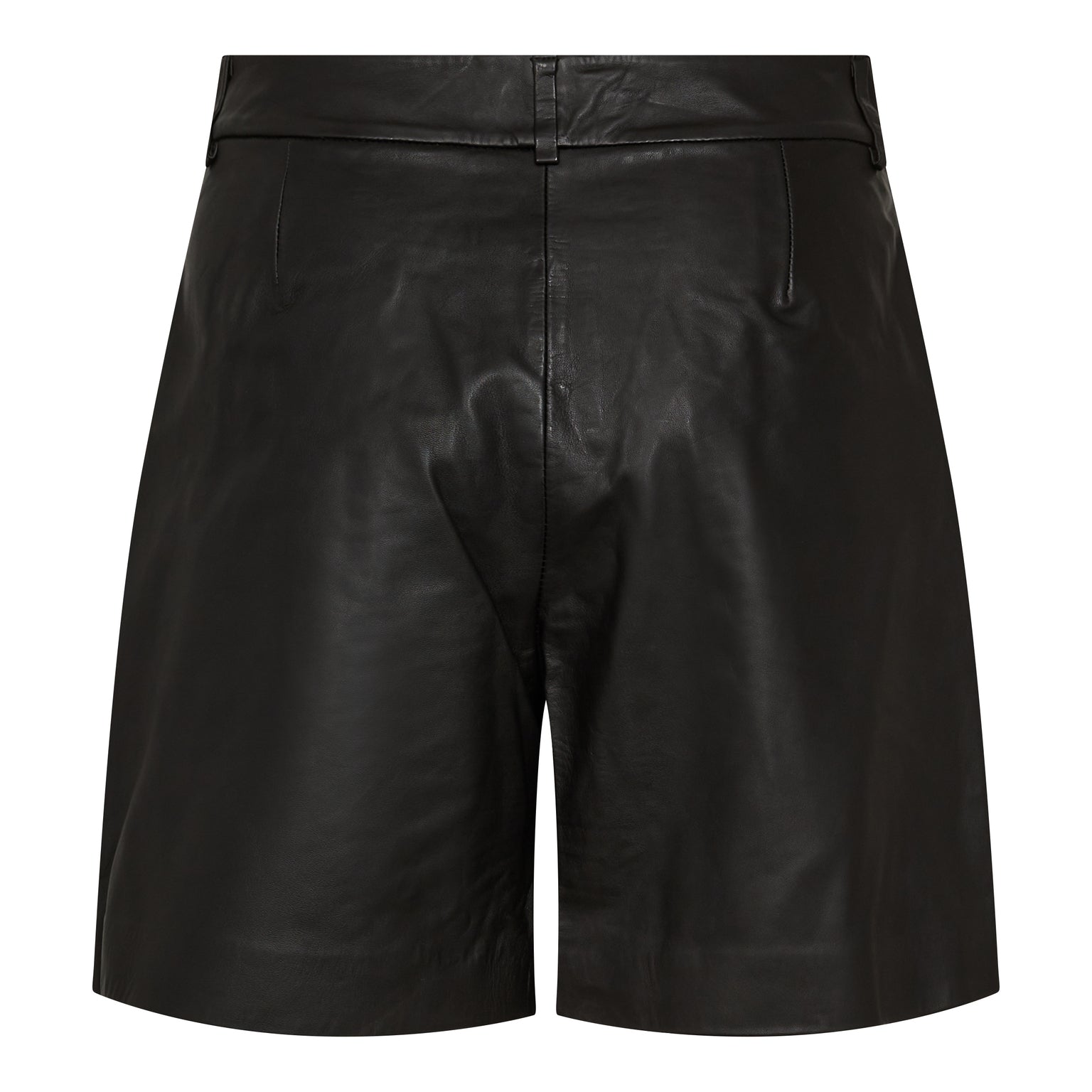 Co´Couture PhoebeCC Leather Pleat Shorts - Black