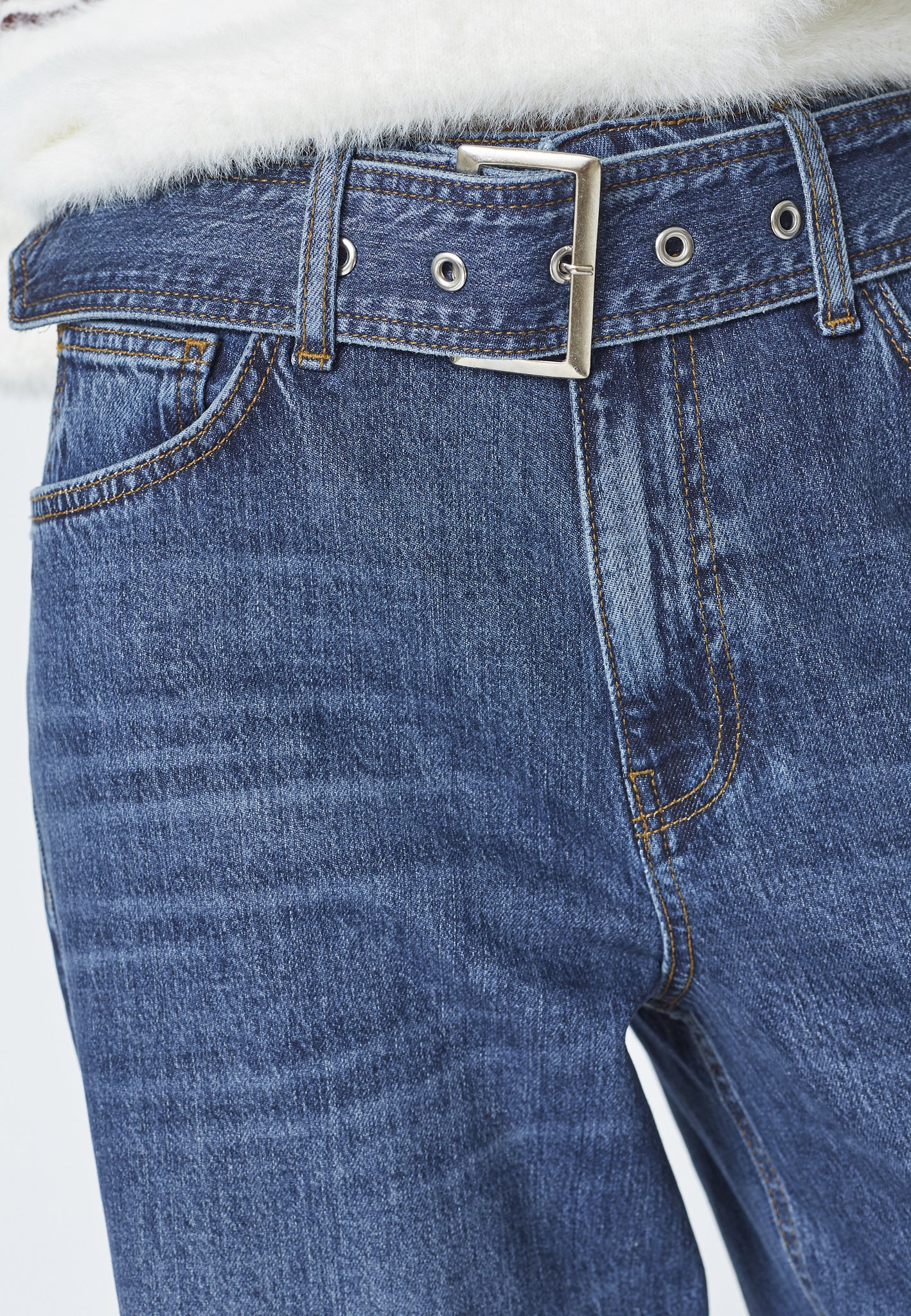 Co´Couture RumiCC Belt Jeans - Dark Denim