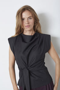 Co´Couture SagaCC Pleat Top - Black