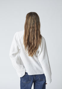 Co´Couture ShinaCC Lace V-Shirt - Off White
