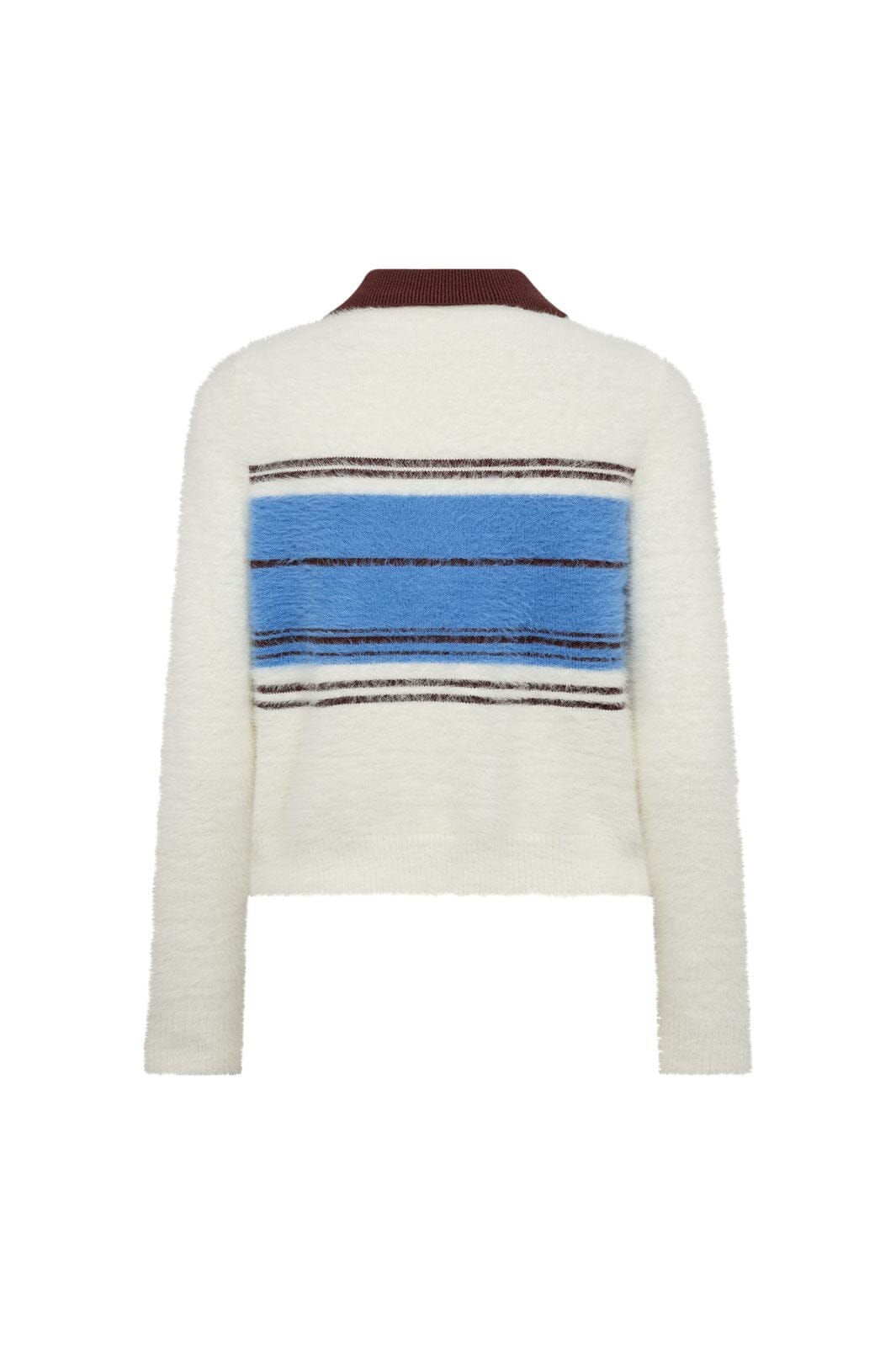 Co´Couture ToryCC Stripe Zip Knit - Off White