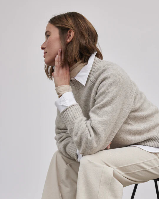 Esme´ Studios Elida Raglan Knit - Sand Melange