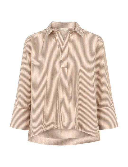 Esme´ Studios Hella Blouse - Brown Stripe