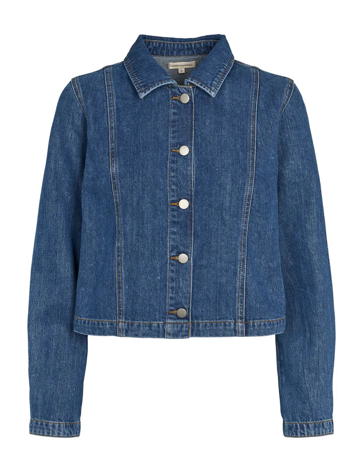 Esme´ Studios Nicole Denim Shirt Jacket - Blue Denim