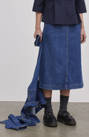 Esme´ Studios Nicole Denim Skirt - Blue Denim