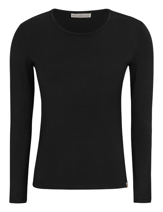 Esme´ Studios ESPenelope LS O-Neck Slim T-Shirt - Black