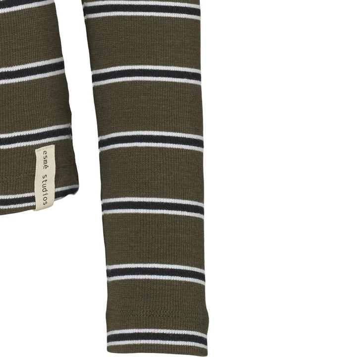 Esme´ Studios ESBlossom Stripe LS Top - Forest Night