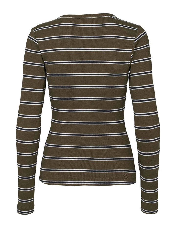 Esme´ Studios ESBlossom Stripe LS Top - Forest Night