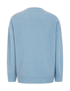 Esme´ Studios ESCleo O-Neck Wool Knit - Kentucky Blue Melange